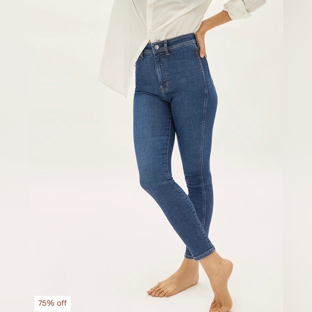 NWT Everlane|| High Rise Skinny Jean, High Stretch.Vintage Blue Size 30